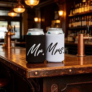 Custom Logo 12oz Neoprene Can Cooler Insulated <b>Beer</b> Sleeve for Wine Bottle Holder Wedding Party Favor - Product Image 1