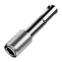 Adaptador Universal de Llave de Impacto Eléctrica a Martillo Rotatorio, Acero al Carbono, Autoblocante, Cuadrado a Hexagonal, Convertidor SDS Plus