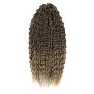 Extension de cheveux au crochet Deep Wave, cheveux torsadés Water Wave, tresses de déesse synthétiques, blonde ombrée ondulée, vente en gros, 24 pouces, 30 pouces