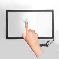 Cadre tactile infrarouge YINGTOUCH de 15 pouces, taille personnalisable, pour conférences et enseignement, noir, 16:9, écran USB, série professionnelle