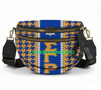 Sac bandoulière coquillage unisexe en gros pour sororité, design élégant avec lettres grecques, sac coquillage pour l'extérieur