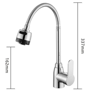 Modern <strong>Pull</strong> Down <strong>Sprayer</strong> Kitchen Faucet Black Sink Taps with Cold Water Tap Mixer - Product Image 5