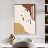 Peinture décorative de restaurant, style moderne et simple, luxe léger, pour salon, table à manger, murale, chambre nordique haut de gamme, chevet