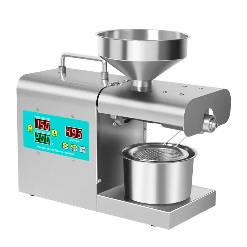 New RG-312 intelligent temperature control oil press machine household stainless steel oil maker