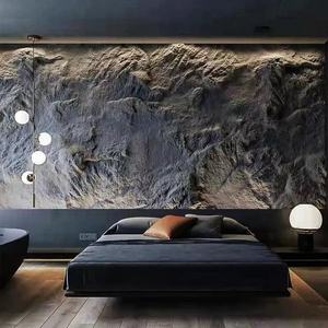 3D travertine แผงผนัง PU พื้นผิวธรรมชาติหุ้มสำหรับภายนอกอาคารอุตสาหกรรมสำหรับอพาร์ทเมนต์หรูวิลล่ากลางแจ้งสหรัฐอเมริกา - Product Image 4