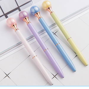 Grande perle stylo à bille cadeau d'affaires de luxe Logo personnalisé publicité stylo en métal perle sceptre de la reine stylos à bille - Product Image 2