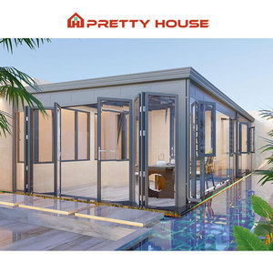 Véranda extérieure personnalisée, toute saison, plate, autoportante, serres en verre, maisons en aluminium, maison ensoleillée inclinée - Product Image 4