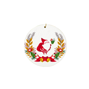 Vente en gros d'ornements de Noël en céramique ronds de 3 pouces, design <span class=keywords><strong>bateau</strong></span> Père Noël et <span class=keywords><strong>rennes</strong></span>, décoration suspendue Joyeux Noël pour l'arbre de Noël - Product Image 4
