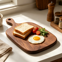 Planche à découper rectangulaire en bois d'acacia avec poignée, petite planche à fromage, planche à découper de cuisine