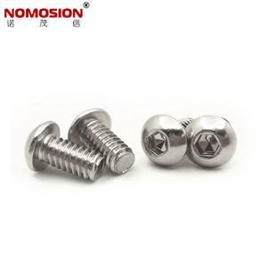 NOMOSION Round Head <b>Socket</b> Cap <b>Screws</b> TM1/4-20 Inch 304 Stainless Steel Nickel Plated - Product Image 1