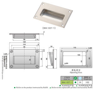 SK4-027-1 acier inoxydable affleurant tirer <span class=keywords><strong>la</strong></span> poignée tréfilage pour <span class=keywords><strong>la</strong></span> porte de secours cuisine entrée chambre salle de bain extérieur hôtel - Product Image 6