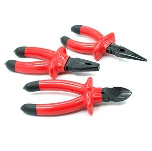 VDE 1000V isolé métrique dentelé poignée en plastique poignée en acier Snipe nez Long nez pince trempée outils de bricolage - Product Image 3