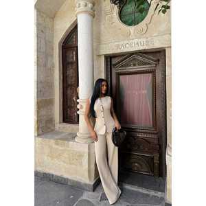 Ensemble 2 pièces Lamarie pour femme avec cravate à la taille (haut et bas) – Tailles XS-XL – Tenues élégantes avec short intégré - Product Image 6