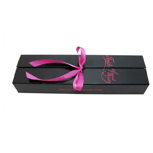 Customized Hard Board Magnetic Opening and Closing <b>Foldable</b> Paper <b>Box</b> Hair Extension <b>Box</b> with Silk Insert - Product Image 3