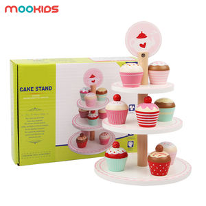 Maison pour enfants en bois à trois couches support à gâteau cuisine maison après-midi thé crème glacée crème glacée Dessert jouets - Product Image 5