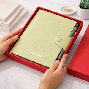 Custom A5 PU Leather <b>Notebook</b> Gift Set with Pen, Logo Printed Corporate Business Office Gifts - Product Image 2