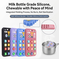 Vente en gros : Jouet de dentition pour bébé en silicone, motif ballon de football, jouet sensoriel, jouet à mâcher pour nourrisson en forme de téléphone de simulation, direct usine