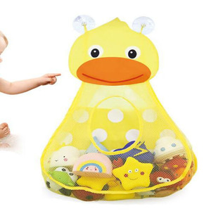 ZQ49 enfants bain jouets organisateur qualité supérieure baignoire jouet stockage maille douche organisateur ensemble avec anti-dérapant ventouses organisateur - Product Image 1