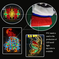 Film en maille PVC populaire pour motif LED, lumière de Noël pour décoration de fêtes avec protection anti-UV et lumière blanc chaud