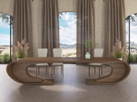 Table à manger en bois massif sur mesure, design en bois massif, luxe léger, moderne, table à thé pour la maison, table à manger