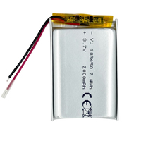 103450 3,7V 2000mAh Hochleistungs-Wiederaufladbare LiPo-Batterie für Smart-Geräte & Tragbare Elektronik - 500 Zyklen 302025 302030