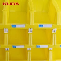Boîte de rangement pour pièces en plastique KUDA A6, bouche inclinée, épaissie, avec trous carrés, panneau perforé, crochet, boîte de rangement pour pièces, 560x350x240mm