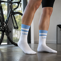 Chaussettes de cyclisme personnalisées avec logo, chaussettes athlétiques respirantes avec soutien de la voûte plantaire, OEM ODM