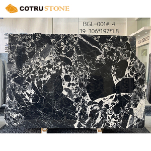 แผ่นหินอ่อนโบราณขนาดใหญ่ลายนัวร์ขัดเงาธรรมชาติสีดำ Calacatta <span class=keywords><strong>Viola</strong></span> สำหรับตกแต่งผนังห้องน้ำ - Product Image 2