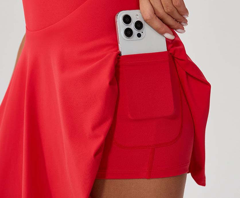 Color-Block Activewear Skirt (Z1019L): closure, strap or waistband adjustment reference