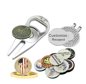 Golf Bóng đánh dấu tiền xu divot công cụ Clip kim loại Poker chip Golf Bóng đánh dấu magetic Bộ - Product Image 4