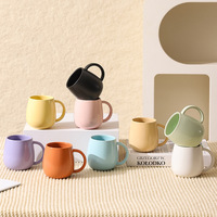 Tasse en grès de 16 oz à grande capacité, de luxe, compatible micro-ondes, avec logo personnalisé, pour café, usage domestique, bureau et cadeau, vente en gros