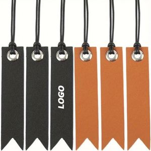 Custom Leather Tassel Bookmarks with Gold Embossed Logo - Personalized Reading Gift for Students & <b>Book</b> Lovers - Product Image 1