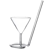 Verre à cocktail en spirale, verre à martini rotatif, verre à paille, verre à jus, verre à café, verre vampire, verre à whisky, capacité 101-200 ml, design moderne