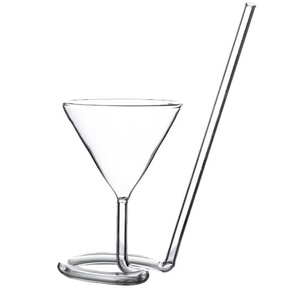 Vaso de Vidrio en Espiral para Cócteles, Vaso Giratorio para Martini, Vaso con Pajita para Jugo, Café, Vaso Vampiro, Vaso para Whisky, Capacidad de 101-200 ml, Moderno - Product Image 6