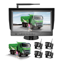 Système de caméra de recul sans fil 10 pouces avec écran divisé, 4 canaux 720P/1080P HD pour camions/trains, étanche IP68 et vision nocturne IR