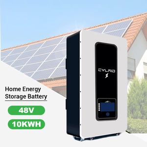 10kW <b>48V</b> 200Ah Wall-Mounted LiFePO4 <b>Battery</b> With IP65 Protection CAN Communication Hybrid Grid Support 6000 Cycle Life CYLAID-01 - Product Image 1