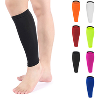 Manchon de compression doux et respirant pour mollet antidérapant Protège-tibias de football Manchon de soutien pour mollet de sport évacuant l'humidité