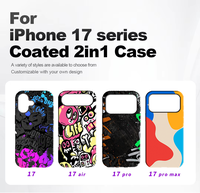 1pc MOQ 2 1 TPU+PC Design simple Personnalisable DIY Anti-chute Antichoc Étanche Coque de téléphone à couverture intégrale pour 16/17 Pro Max