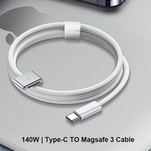 Câble de charge rapide magnétique Type-C vers <span class=keywords><strong>Magg</strong></span> 3, adsorption magnétique sûre, 140W, avec gaine en nylon pour ordinateur portable - Product Image 2
