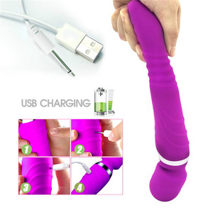 Vibratore Magico Riscaldato a Doppia Testa in Silicone con Funzione di Spinta, Massaggiatore <span class=keywords><strong>Clitorideo</strong></span> - Product Image 5