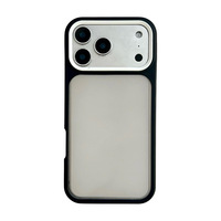 Étui en TPU avec découpe pour caméra intégrée pour 17 Pro Max 16 15 14 13 Noir mat Luxe Protection intégrale 360°