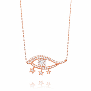 จี้รูปดาวสามดวงประดับเพชรซิคอนใส งานฝีมือตุรกี ขายส่ง เครื่องประดับเงินแท้ 925 - Product Image 2