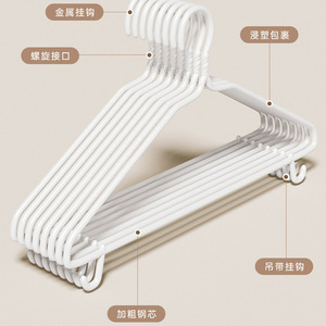 Plastic Hangers 40cm Standard Size 10 Pieces Arc Shoulder Design For Clothes Storage - Product Image 3