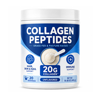 VitaHall Collagène Bovin Hydrolysé de Bovins Nourris à l'Herbe en Poudre 20g par Cuillère Sans Arôme Biotine Vitamine C Zinc Soutien Cheveux Peau Ongles OEM