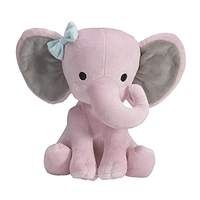 Twinkle Toes Rose Éléphant En Peluche Couette Doux Coton Tissu Logo Personnalisé Style Mignon