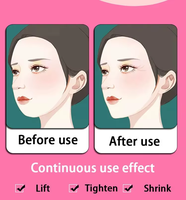 Sangle de lifting facial V-Line à forte force de traction, rose, pour réduire le double menton – Meilleure vente