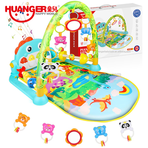 Huanger dinosaurio bebé juego Mat música bebé juego Mat gimnasio Fitness Rack bebé gimnasios y tapetes con colgante Ratt - Product Image 4