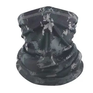 Ngụy trang cổ gaiter mặt nạ khăn người đàn ông Phụ Nữ Mặt trời bảo vệ Windproof chim mắt lưới vải cổ gaiter