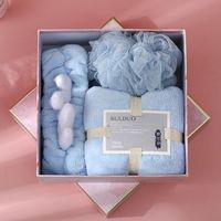 Ensemble de serviettes en polyester uni de haute qualité à séchage rapide, boîtes cadeaux pour hôtels et spas - Commandes en gros disponibles