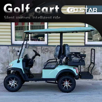 Carrito de Golf Eléctrico de 4 Plazas con Techo Solar y Portavasos Integrados para la Comodidad de los Jugadores en el Campo de Golf